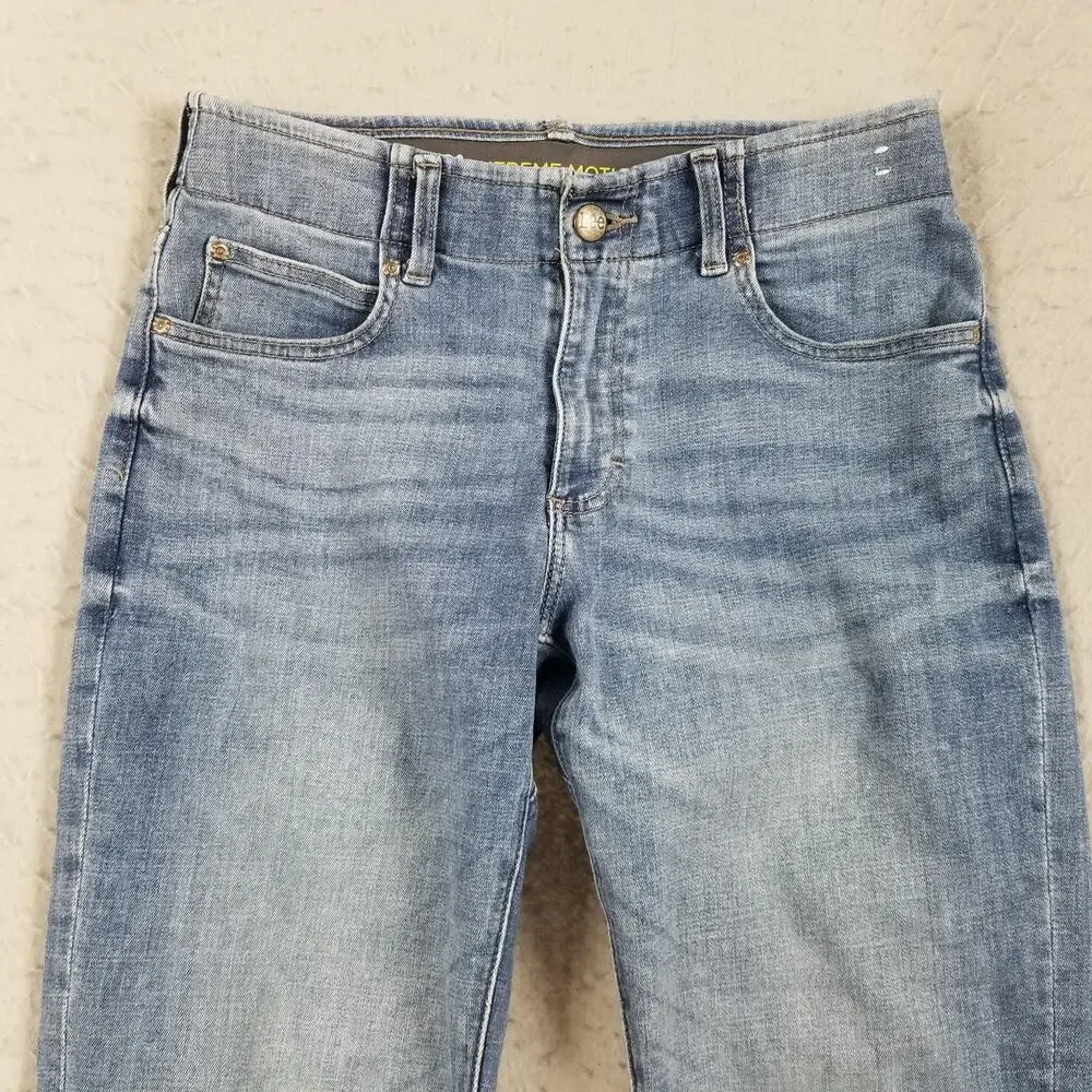 Lee Jeans Mens 30x30 Blue Extreme Motion MVP Straight Taper Stretch Comfort